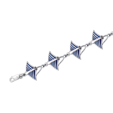 Eagle Ray Sterling Silver Link Bracelet TBL021 - Jewelry